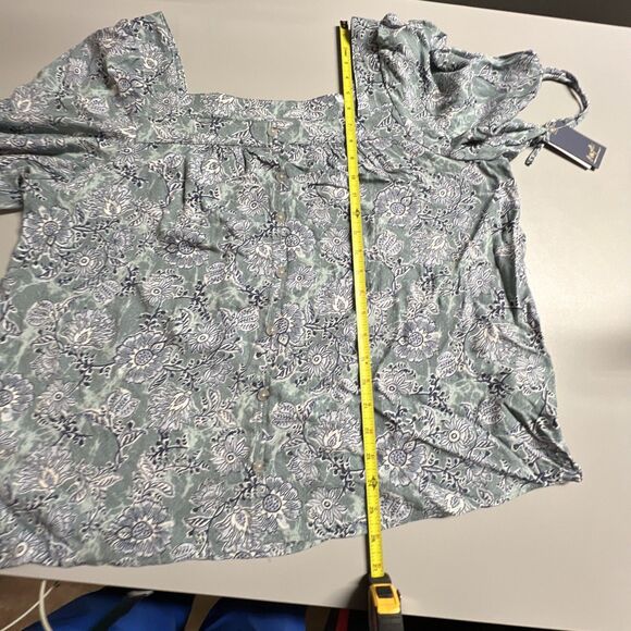 Angels Forever Young Brand  Women’s Top Plus Size 1X Floral Vine Pattern Blouse - Picture 7 of 11